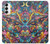 S4085 宇宙船サイケアート Cosmic Spaceship Psychedelic Art Samsung Galaxy S23 バックケース、フリップケース・カバー
