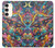 S4085 宇宙船サイケアート Cosmic Spaceship Psychedelic Art Samsung Galaxy S23 Plus バックケース、フリップケース・カバー