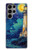 S4092 月夜の灯台風景 Moonlit Lighthouse Coastal Painting Samsung Galaxy S23 Ultra バックケース、フリップケース・カバー