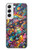 S4085 宇宙船サイケアート Cosmic Spaceship Psychedelic Art Samsung Galaxy S22 バックケース、フリップケース・カバー