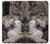 S4089 オオカミと子羊 Gentle Wolf And Lamb Friendship Art Samsung Galaxy S22 バックケース、フリップケース・カバー