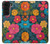 S4105 カラフル花柄 Vibrant Colorful Floral Pattern Samsung Galaxy S22 バックケース、フリップケース・カバー