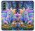 S4088 幻想キツネ精霊 Fantasy Fox Spirit Magical Artwork Samsung Galaxy S22 Plus バックケース、フリップケース・カバー