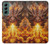 S4090 炎のドラゴンアート Epic Fire Dragon Fantasy Illustration Samsung Galaxy S22 Plus バックケース、フリップケース・カバー