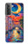 S4083 月夜のベネチア風景 Colorful Painting Moonlit Venice City Samsung Galaxy S21 Plus 5G, Galaxy S21+ 5G バックケース、フリップケース・カバー