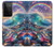 S4084 虹色ファンタジー波 Rainbow Ocean Wave Fantasy Samsung Galaxy S21 Ultra 5G バックケース、フリップケース・カバー