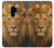 S4093 王冠ライオンアート Royal Lion Portrait Artwork Samsung Galaxy S9 Plus バックケース、フリップケース・カバー