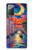 S4083 月夜のベネチア風景 Colorful Painting Moonlit Venice City Samsung Galaxy Note 20 バックケース、フリップケース・カバー