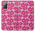 S4097 ピンク花柄 Pink Floral Seamless Pattern Design Samsung Galaxy Note 20 バックケース、フリップケース・カバー