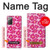 S4097 ピンク花柄 Pink Floral Seamless Pattern Design Samsung Galaxy Note 20 バックケース、フリップケース・カバー