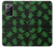 S4087 かわいいおばけ柄 Cute Green Ghost Cartoon Pattern Samsung Galaxy Note 20 Ultra, Ultra 5G バックケース、フリップケース・カバー