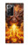 S4090 炎のドラゴンアート Epic Fire Dragon Fantasy Illustration Samsung Galaxy Note 20 Ultra, Ultra 5G バックケース、フリップケース・カバー