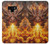 S4090 炎のドラゴンアート Epic Fire Dragon Fantasy Illustration Note 9 Samsung Galaxy Note9 バックケース、フリップケース・カバー