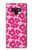 S4097 ピンク花柄 Pink Floral Seamless Pattern Design Note 9 Samsung Galaxy Note9 バックケース、フリップケース・カバー