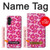 S4097 ピンク花柄 Pink Floral Seamless Pattern Design Samsung Galaxy A13 5G バックケース、フリップケース・カバー