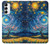 S4081 幻想銀河夜空アート Dreamy Spiral Galaxy Night Sky Art Samsung Galaxy A14 5G バックケース、フリップケース・カバー