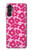 S4097 ピンク花柄 Pink Floral Seamless Pattern Design Samsung Galaxy A14 5G バックケース、フリップケース・カバー