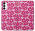 S4097 ピンク花柄 Pink Floral Seamless Pattern Design Samsung Galaxy A14 5G バックケース、フリップケース・カバー