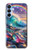 S4084 虹色ファンタジー波 Rainbow Ocean Wave Fantasy Samsung Galaxy A15 5G バックケース、フリップケース・カバー