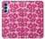 S4097 ピンク花柄 Pink Floral Seamless Pattern Design Samsung Galaxy A15 5G バックケース、フリップケース・カバー