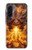 S4090 炎のドラゴンアート Epic Fire Dragon Fantasy Illustration Samsung Galaxy A17 バックケース、フリップケース・カバー