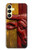 S4098 スペイン闘牛アート Span Bull Carved Artwork Samsung Galaxy A25 5G バックケース、フリップケース・カバー