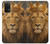 S4093 王冠ライオンアート Royal Lion Portrait Artwork Samsung Galaxy A32 5G バックケース、フリップケース・カバー