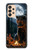 S4095 森のクマ幻想画 Majestic Bear Indian Wilderness Art Samsung Galaxy A33 5G バックケース、フリップケース・カバー