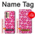 S4097 ピンク花柄 Pink Floral Seamless Pattern Design Samsung Galaxy A33 5G バックケース、フリップケース・カバー