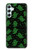 S4087 かわいいおばけ柄 Cute Green Ghost Cartoon Pattern Samsung Galaxy A34 5G バックケース、フリップケース・カバー