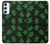 S4087 かわいいおばけ柄 Cute Green Ghost Cartoon Pattern Samsung Galaxy A34 5G バックケース、フリップケース・カバー