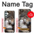 S4089 オオカミと子羊 Gentle Wolf And Lamb Friendship Art Samsung Galaxy A34 5G バックケース、フリップケース・カバー