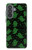 S4087 かわいいおばけ柄 Cute Green Ghost Cartoon Pattern Samsung Galaxy A37 バックケース、フリップケース・カバー