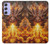 S4090 炎のドラゴンアート Epic Fire Dragon Fantasy Illustration Samsung Galaxy A54 5G バックケース、フリップケース・カバー