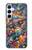 S4085 宇宙船サイケアート Cosmic Spaceship Psychedelic Art Samsung Galaxy A55 5G バックケース、フリップケース・カバー