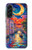 S4083 月夜のベネチア風景 Colorful Painting Moonlit Venice City Samsung Galaxy A56 バックケース、フリップケース・カバー