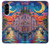 S4083 月夜のベネチア風景 Colorful Painting Moonlit Venice City Samsung Galaxy A56 バックケース、フリップケース・カバー