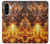 S4090 炎のドラゴンアート Epic Fire Dragon Fantasy Illustration Samsung Galaxy A56 バックケース、フリップケース・カバー