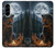 S4095 森のクマ幻想画 Majestic Bear Indian Wilderness Art Samsung Galaxy A56 バックケース、フリップケース・カバー