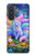S4088 幻想キツネ精霊 Fantasy Fox Spirit Magical Artwork Samsung Galaxy A57 バックケース、フリップケース・カバー