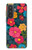 S4105 カラフル花柄 Vibrant Colorful Floral Pattern Samsung Galaxy A57 バックケース、フリップケース・カバー