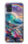 S4084 虹色ファンタジー波 Rainbow Ocean Wave Fantasy Samsung Galaxy A51 バックケース、フリップケース・カバー