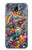 S4085 宇宙船サイケアート Cosmic Spaceship Psychedelic Art Samsung Galaxy J7 (2018), J7 Aero, J7 Top, J7 Aura, J7 Crown, J7 Refine, J7 Eon, J7 V 2nd Gen, J7 Star バックケース、フリップケース・カバー