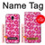 S4097 ピンク花柄 Pink Floral Seamless Pattern Design Samsung Galaxy J7 (2018), J7 Aero, J7 Top, J7 Aura, J7 Crown, J7 Refine, J7 Eon, J7 V 2nd Gen, J7 Star バックケース、フリップケース・カバー