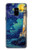 S4092 月夜の灯台風景 Moonlit Lighthouse Coastal Painting Samsung Galaxy A8 (2018) バックケース、フリップケース・カバー