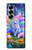 S4088 幻想キツネ精霊 Fantasy Fox Spirit Magical Artwork Samsung Galaxy Z Fold 6 バックケース、フリップケース・カバー