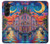 S4083 月夜のベネチア風景 Colorful Painting Moonlit Venice City Samsung Galaxy Z Fold 5 バックケース、フリップケース・カバー