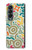 S4078 カラフル落書き柄 Abstract Colorful Doodle Pattern Samsung Galaxy Z Fold 4 バックケース、フリップケース・カバー
