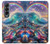 S4084 虹色ファンタジー波 Rainbow Ocean Wave Fantasy Samsung Galaxy Z Fold 4 バックケース、フリップケース・カバー