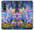 S4088 幻想キツネ精霊 Fantasy Fox Spirit Magical Artwork Samsung Galaxy Z Fold 4 バックケース、フリップケース・カバー